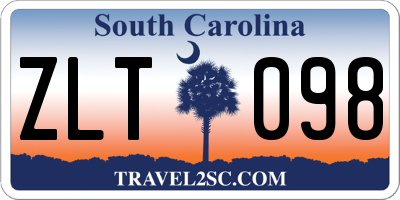 SC license plate ZLT098