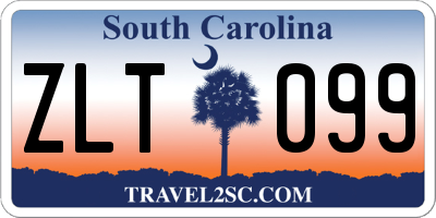 SC license plate ZLT099