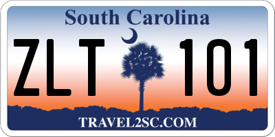 SC license plate ZLT101