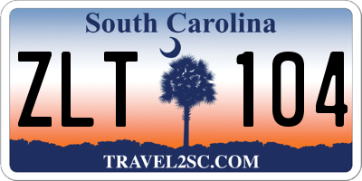 SC license plate ZLT104