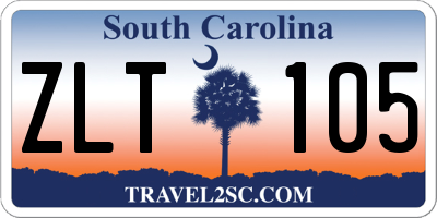 SC license plate ZLT105