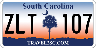 SC license plate ZLT107