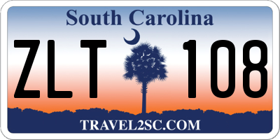 SC license plate ZLT108