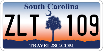 SC license plate ZLT109