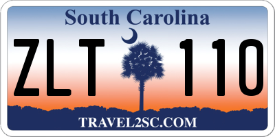 SC license plate ZLT110