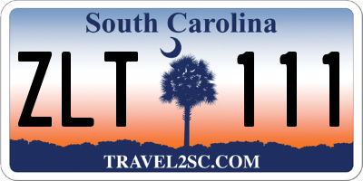 SC license plate ZLT111