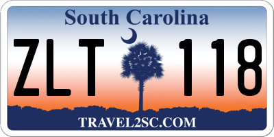 SC license plate ZLT118