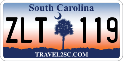 SC license plate ZLT119
