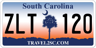 SC license plate ZLT120