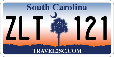 SC license plate ZLT121