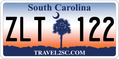SC license plate ZLT122