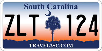 SC license plate ZLT124