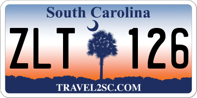 SC license plate ZLT126