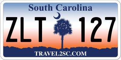 SC license plate ZLT127