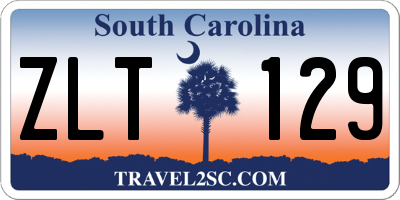 SC license plate ZLT129