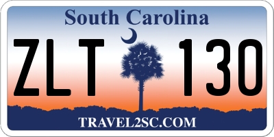 SC license plate ZLT130