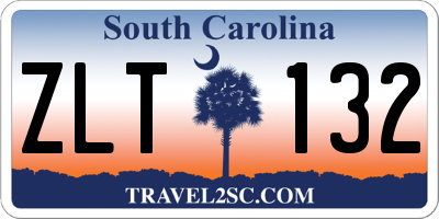 SC license plate ZLT132