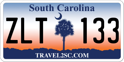 SC license plate ZLT133