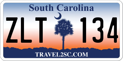 SC license plate ZLT134