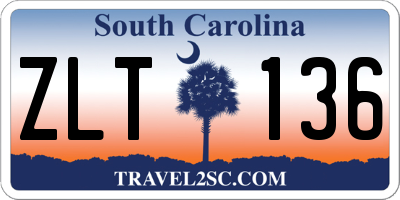 SC license plate ZLT136
