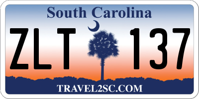 SC license plate ZLT137