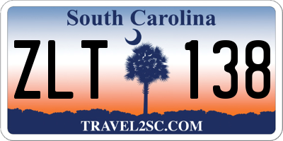 SC license plate ZLT138