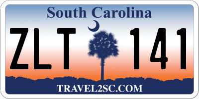 SC license plate ZLT141