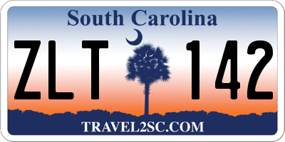 SC license plate ZLT142