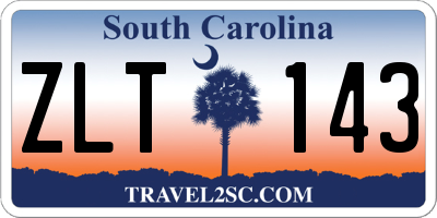 SC license plate ZLT143