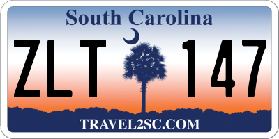 SC license plate ZLT147