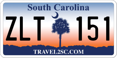 SC license plate ZLT151