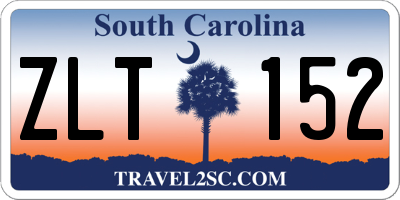 SC license plate ZLT152