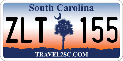 SC license plate ZLT155