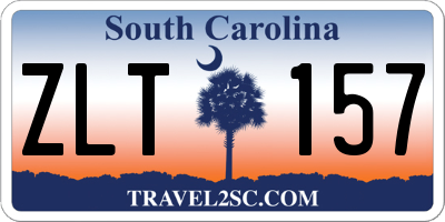 SC license plate ZLT157