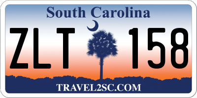 SC license plate ZLT158