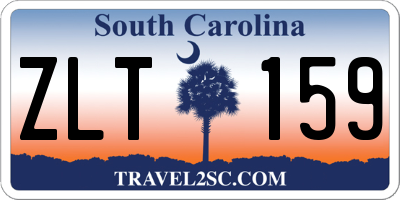 SC license plate ZLT159
