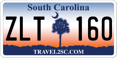 SC license plate ZLT160