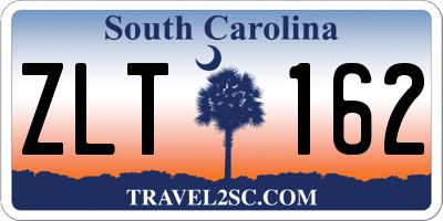 SC license plate ZLT162