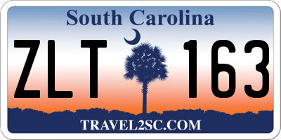 SC license plate ZLT163
