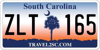 SC license plate ZLT165