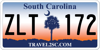 SC license plate ZLT172
