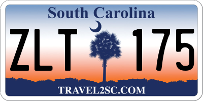 SC license plate ZLT175