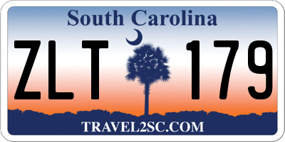 SC license plate ZLT179