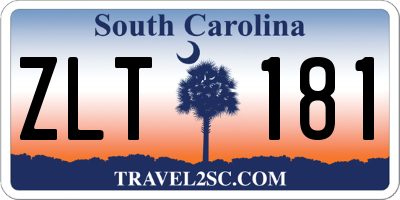 SC license plate ZLT181