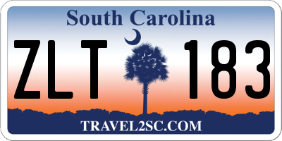 SC license plate ZLT183
