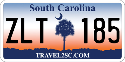 SC license plate ZLT185