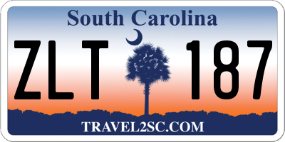 SC license plate ZLT187