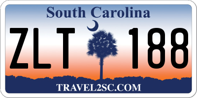SC license plate ZLT188