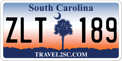 SC license plate ZLT189