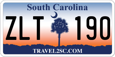 SC license plate ZLT190